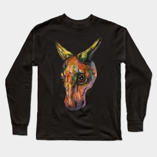 Watercolor cow head Long Sleeve T-Shirt